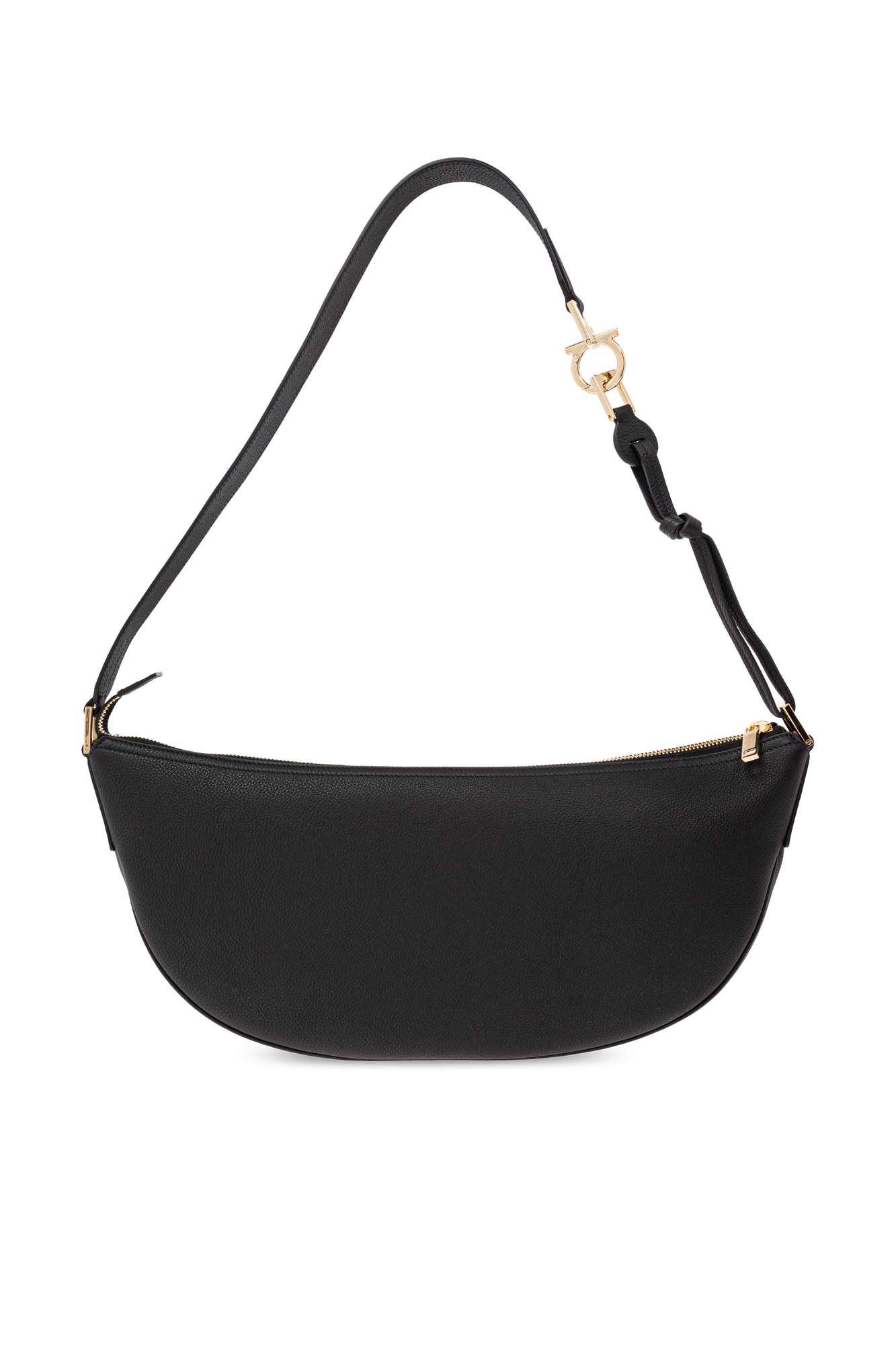 ショルダーバッグ・ポシェット Salvatore Ferragamo Black Leather Medium Smile Shoulder Bag Ferragamo Smile Leather Shoulder Bag - Nero | Editorialist